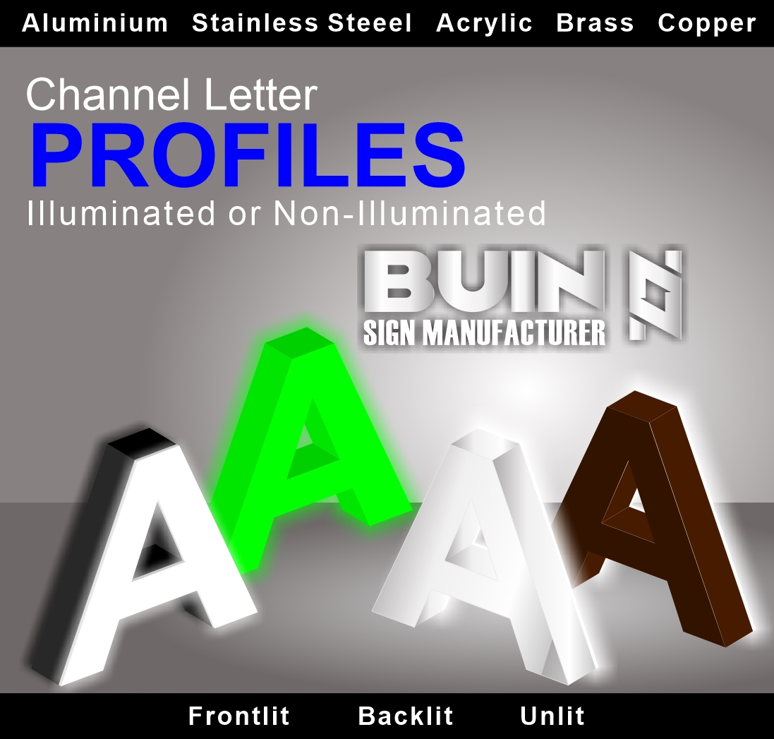 Channel Letter Manufacturer - BUIN SIGN - Sign Producer - iNAN REKLAM - Illuminated Channel Letter - Frontlit - Backlit - Unlit - BUIN SIGN - 3D SIGN