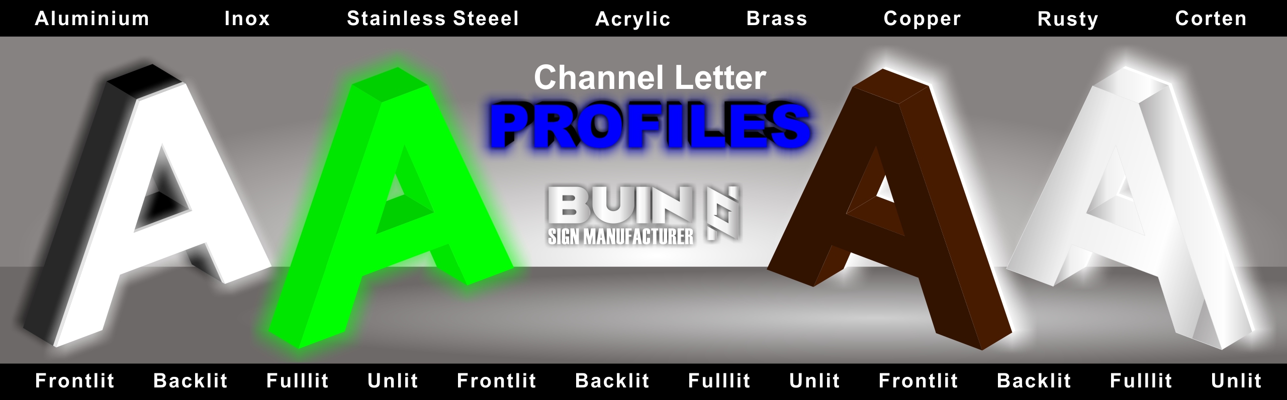 Channel Letter Manufacturer - Sign Producer - Wholesale Channel Letter - Sign Price - Letter Price - 3D Letter - BUIN SIGN - iNAN REKLAM - Illuminated Channel Letter - Unlit Channel Letter - Milled Letter - Curved Letter - Sign Company - Istabul - Turkey - Turkije - Türkei - Turquie Producer - Product