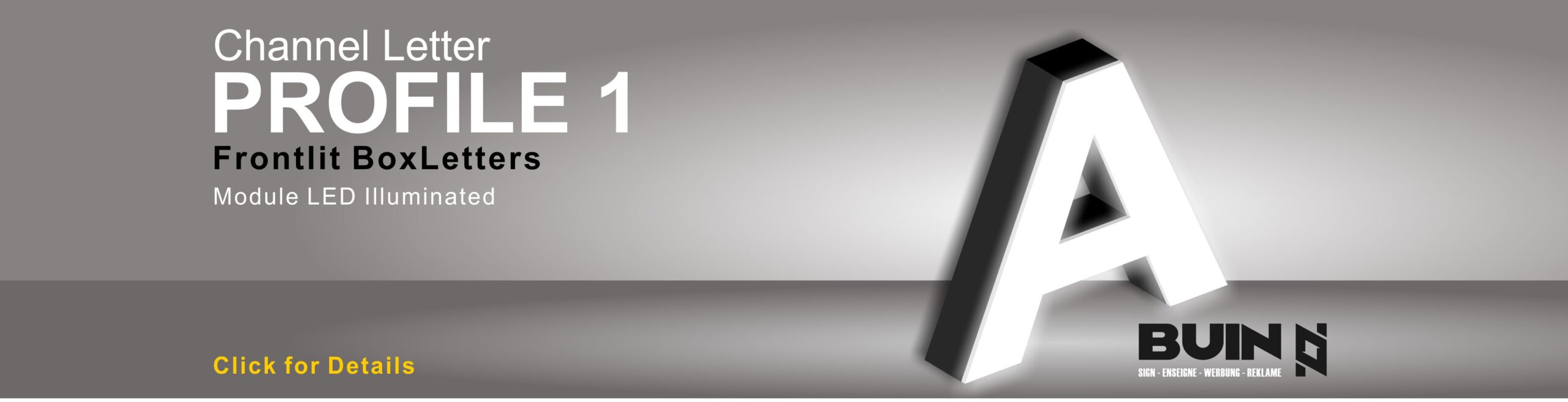 Channel Letters - Frontlit, backlit, Fulllit Channel Letters - Channel Letter Profiles