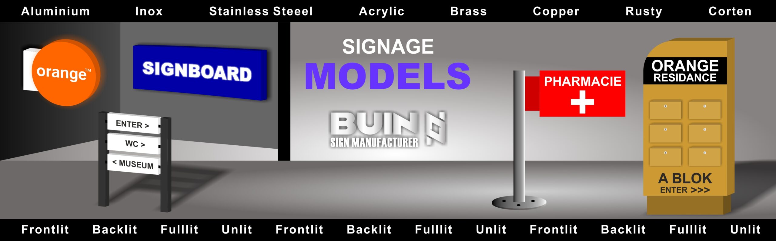 SIGNS - SIGNBOARD - TOTEM - PYLON - Illuminated Sign - Sign Manufacturer - Sign Shop - Buin Sign - Turkey - türkei - Istanbul - Sign Producer - Sign Price - Cheap - Wholesale Sign - Wholesale Sales - iNAN REKLAM